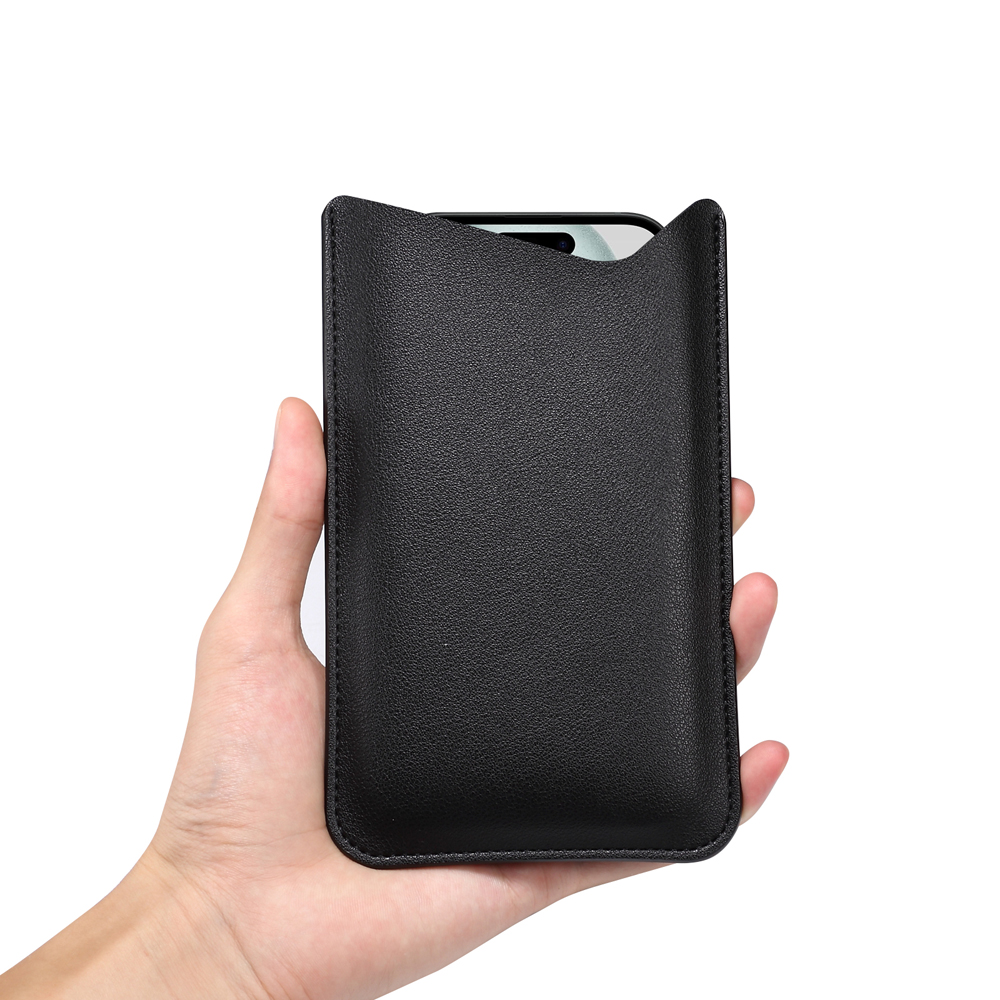 Universal Leather Phone Pouch Crossbody Bag Secure PU Phone Holder
