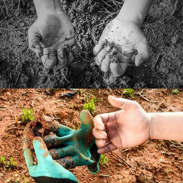 Durable Claws Garden Gloves, Puncture-Proof Rubber-Latex, Waterproof & Breathable Design