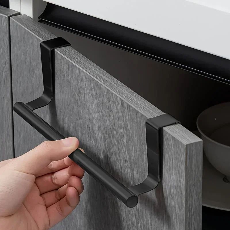 Stainless Steel Over the Door Towel Rack – Space-Saving Bathroom & Kitchen Organizer