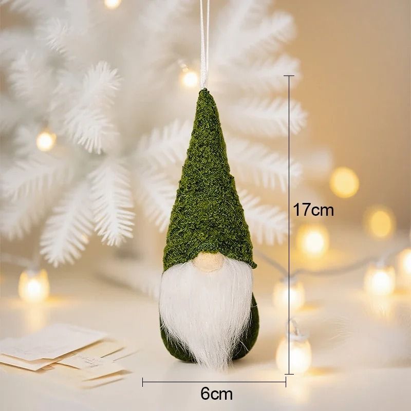 Christmas Faceless Knitted Dwarf Pendant