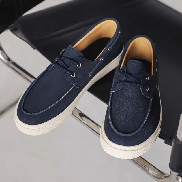 Genuine Leather Mens Handmade Casual Loafers Breathable Slip On Walking and Driving Shoes