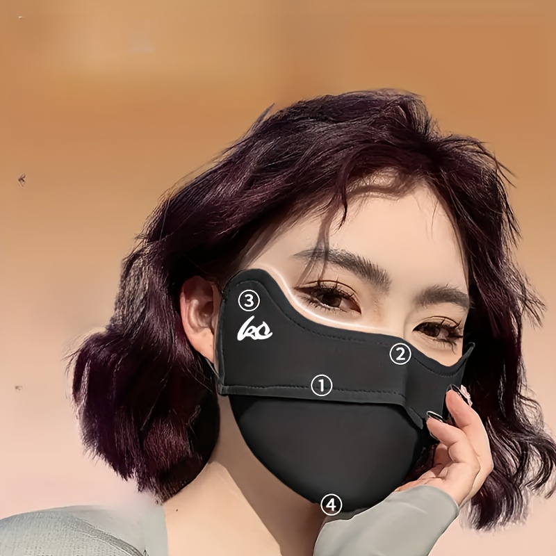 Womens Thick 3D Warmth Face Mask Cozy and Windproof with Ear Loops Nylon Hand Washable