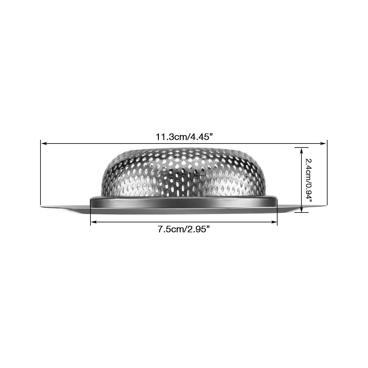 Kitchen Sink Strainer Stopper Stainless Steel Drain Basket Waste Plug
