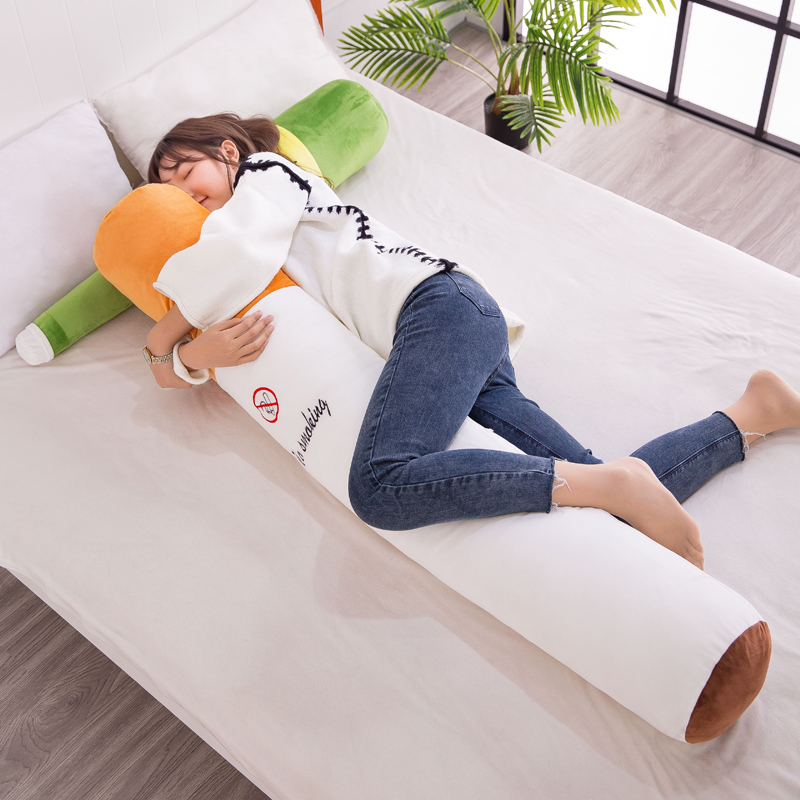 Fashion Smoking Cylindrical Pillow, Nice Creative Sleeping Cushion, Plush Toys Boyfriend Birthday Gift