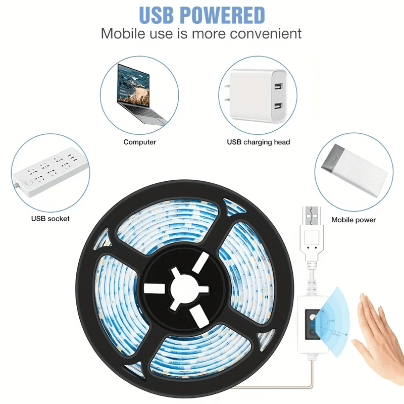 GlowSweep USB Gesture Sensor LED Strip Light
