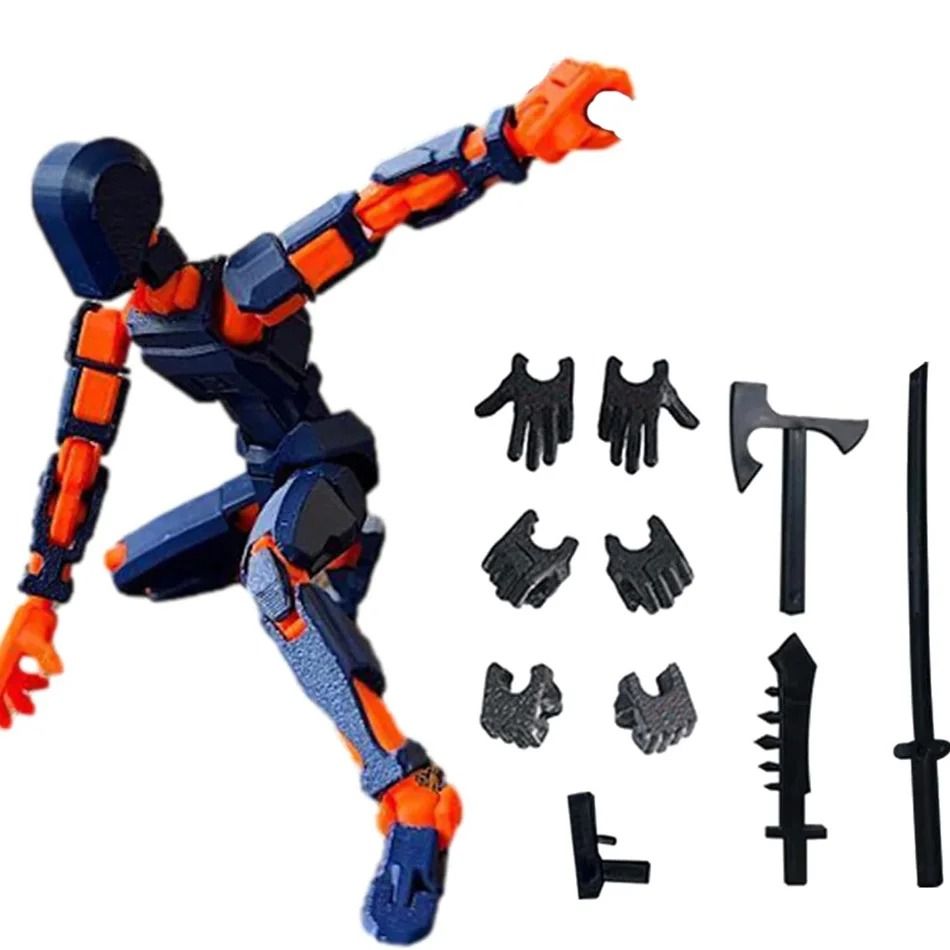 3D Printed Posable Mannequin Action Figure Multi Jointed Robot Model