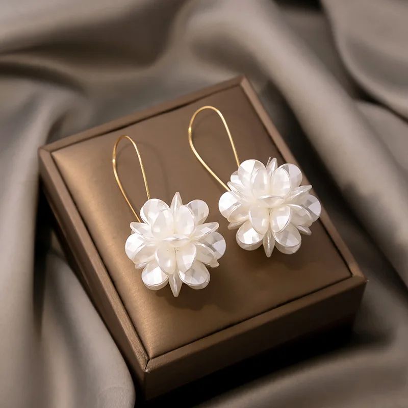BloomPearl Floral Drop Earrings – Elegant pearl petal earrings for Women