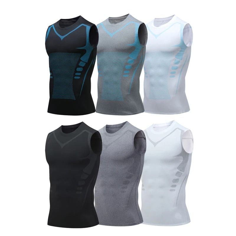 FlexCore Mens Compression Tank Top Quick Dry Gym Sleeveless Workout Shirt