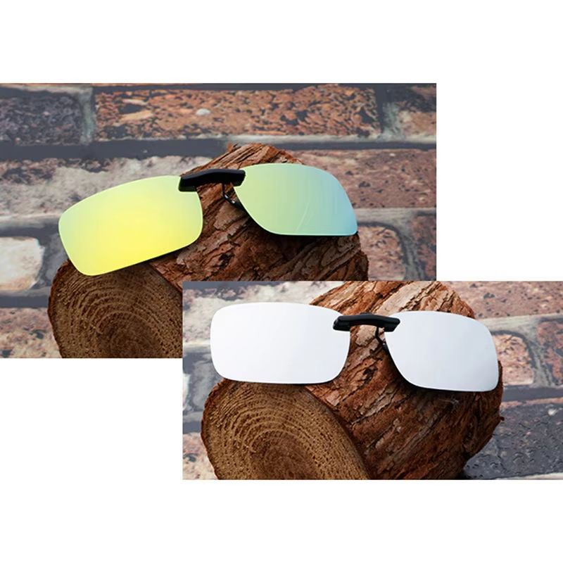 Polarized Clip On Sunglasses UV400 Day and Night Driving Glasses Attachment