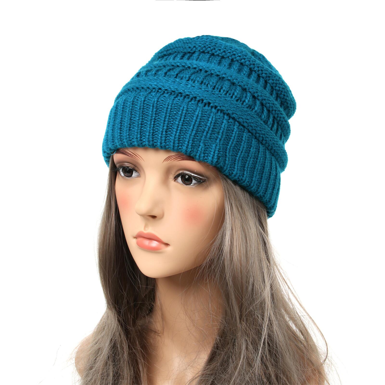 Chunky Cable Knit Beanie Hat for Women, Trendy, Warm & Soft Winter Hat