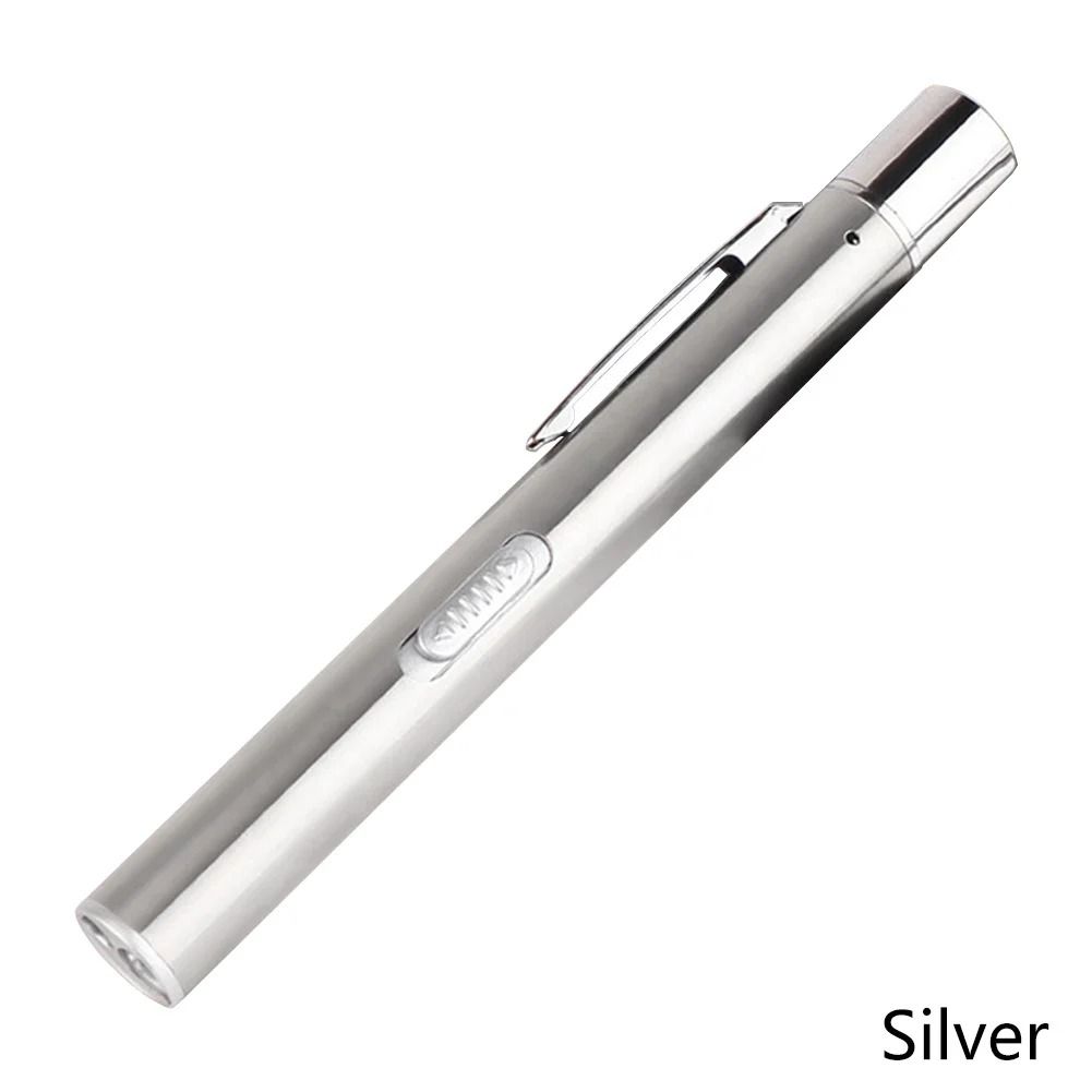 USB Rechargeable Medical Pen Light with Stainless Steel Clip Nursing Flashlight