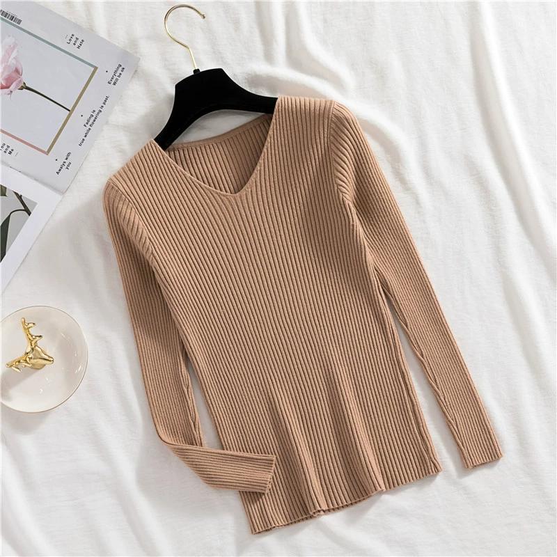 Fashion Clothes, Autumn Winter Women Sweaters, Solid Jersey Tops