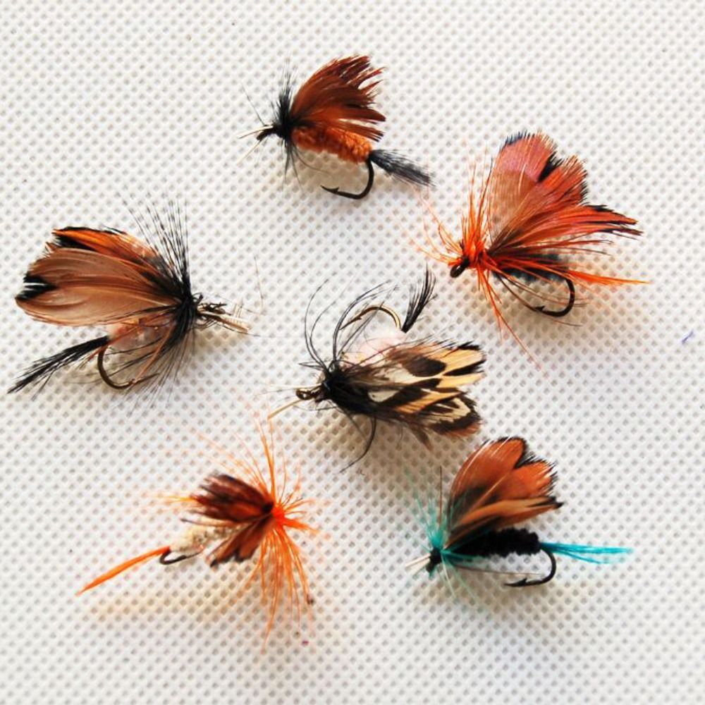 Outdoor Fly Fishing Lures, Steel Sharpened Hook Bait, Feather Dry Fly Tackle