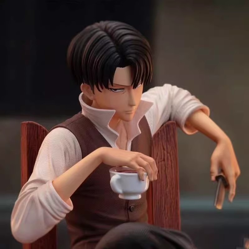 Levi Ackerman Attack on Titan Figure 19cm Anime Statue Collectible GK Model