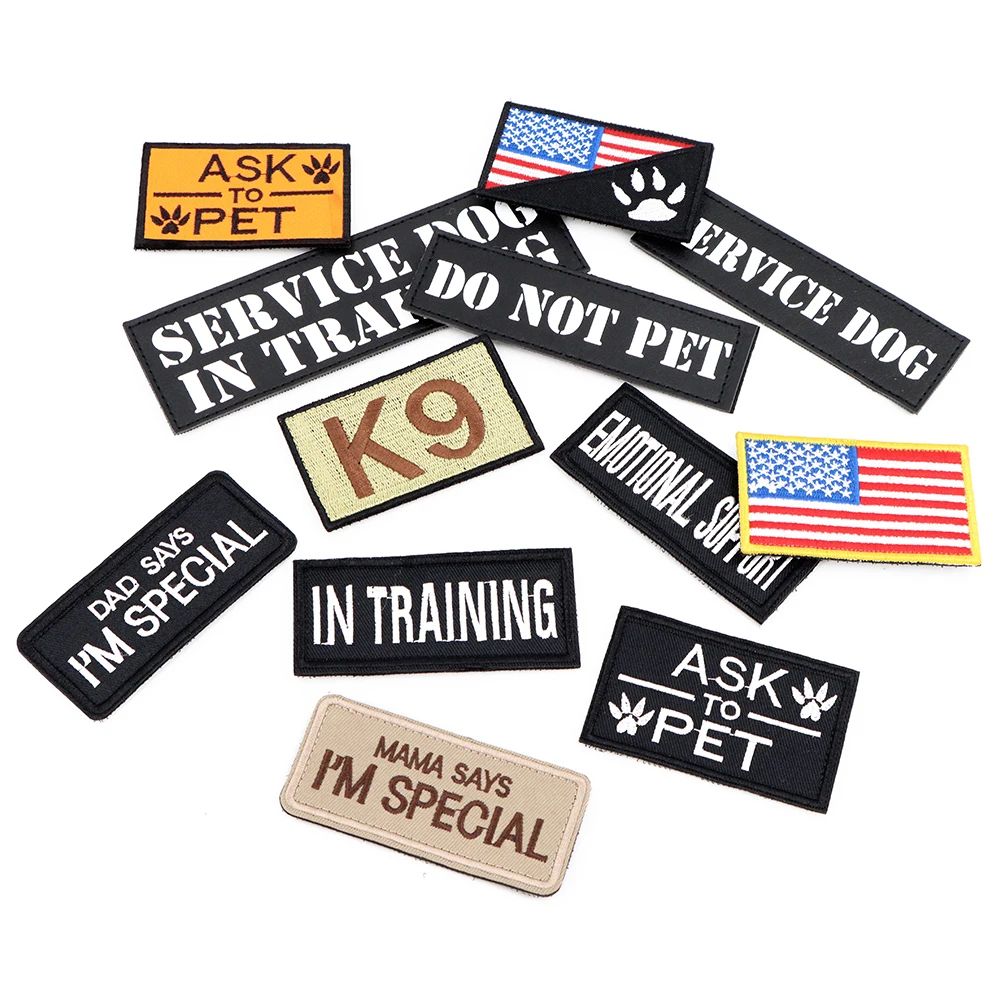 12 pcs Tactical Dog Patch Set Bundle