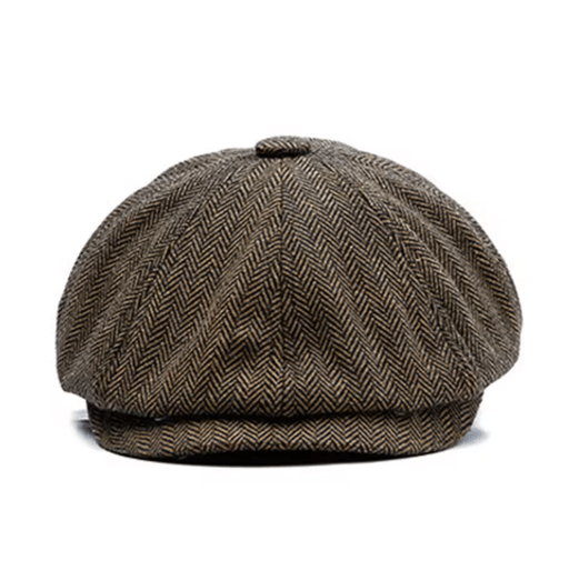 Vintage Newsboy Cap Classic Wool Octagonal Retro British Flat Hat