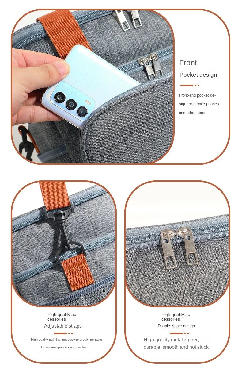 Double Layer Large Capacity Insulated Lunch Bag