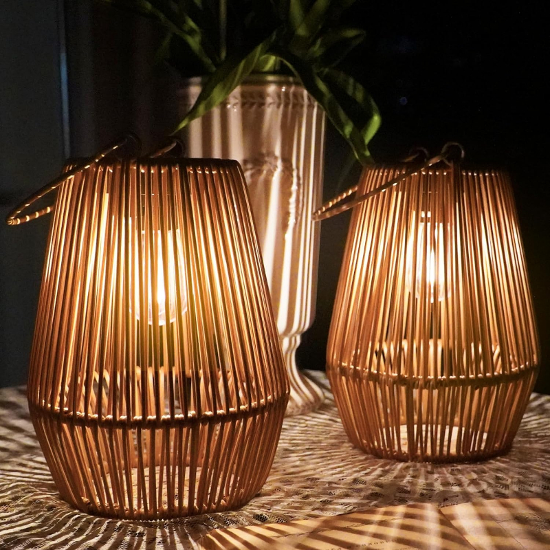 Solar Garden Light Outdoor Waterproof, Hand Woven Solar Outdoor Lights, Villa Landscape Decor Path Lighting