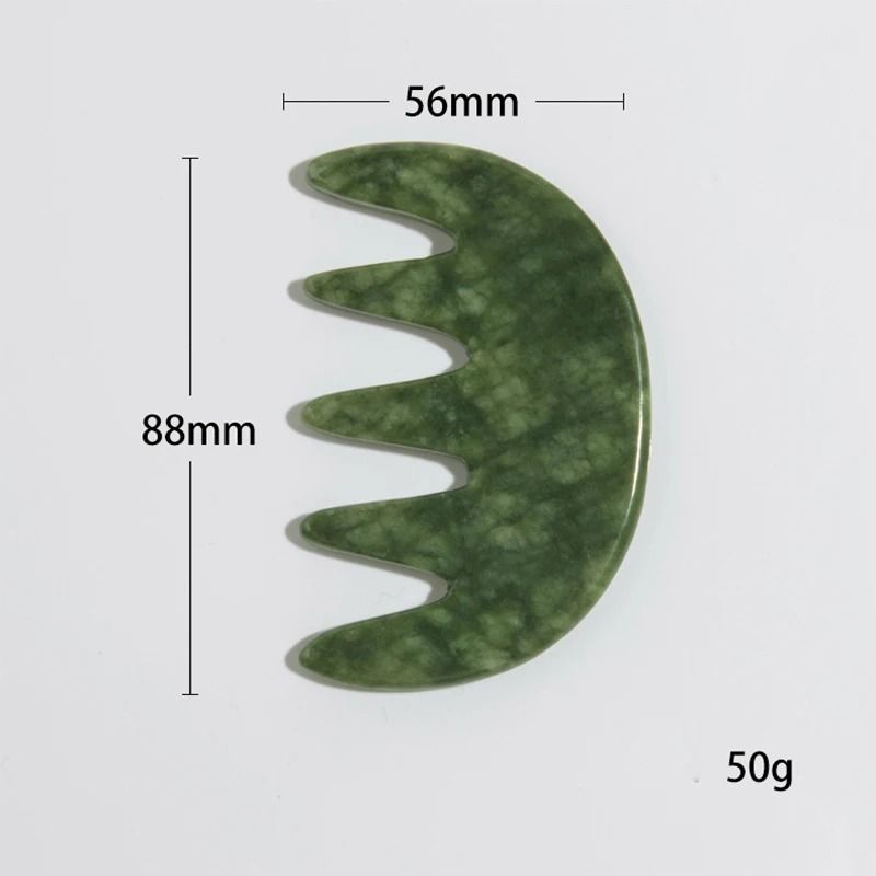 Natural Jade Scalp Comb and Facial Gua Sha Scraping Board
