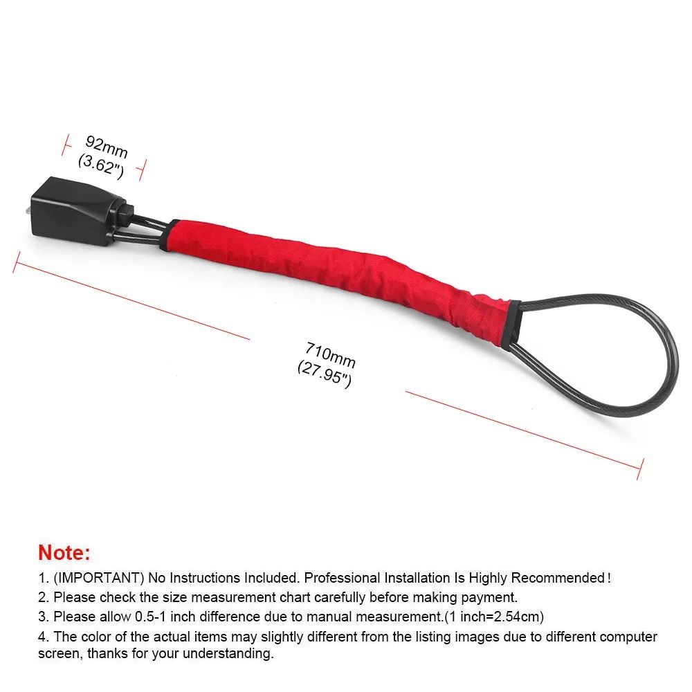 Anti Theft Steering Wheel Lock with Steel Rope and Seat Belt Socket