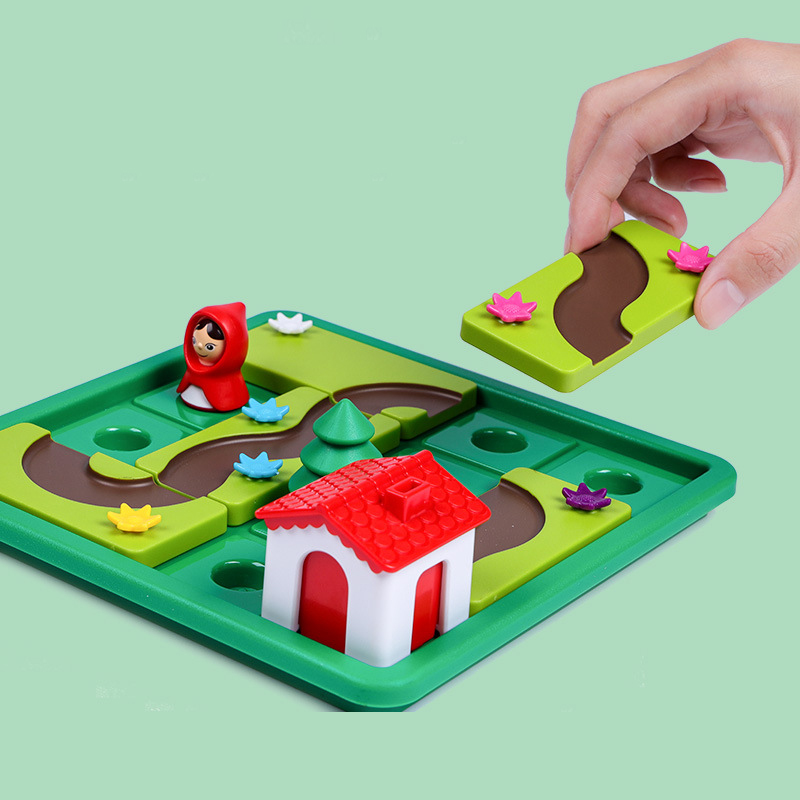 Educational Logic Game for Kids, Little Red Riding Hood Hide & Seek Board Game, Brain Teaser Puzzle for Skill Building