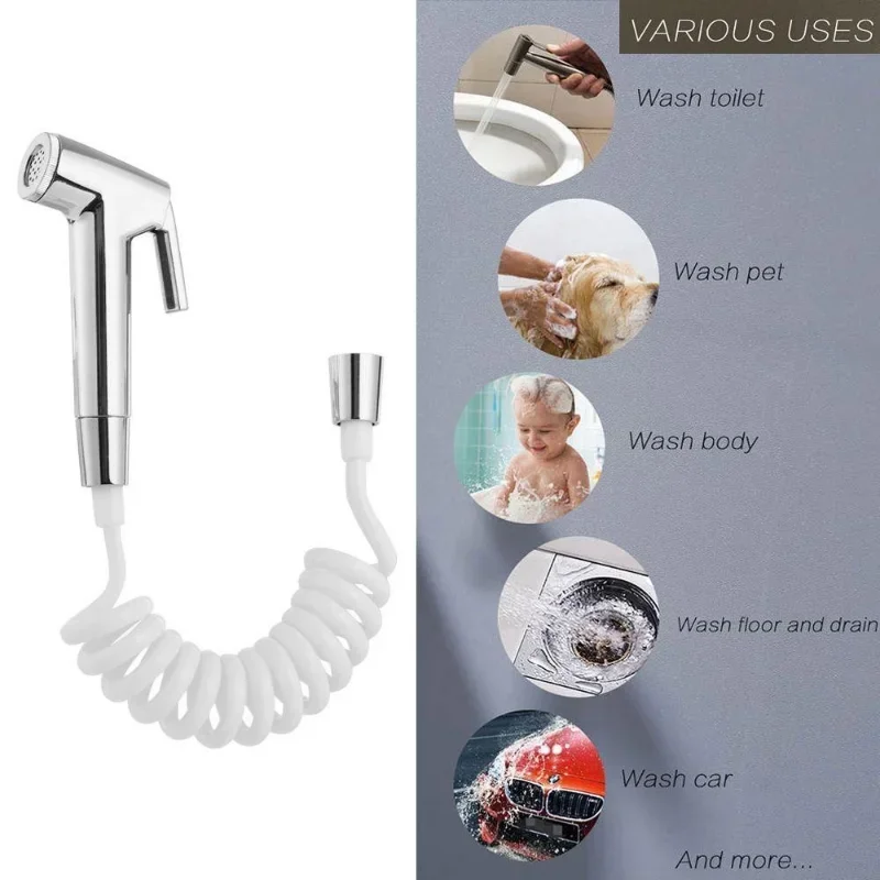 Stainless Steel Handheld Bidet Sprayer for Toilet with Hose and Holder