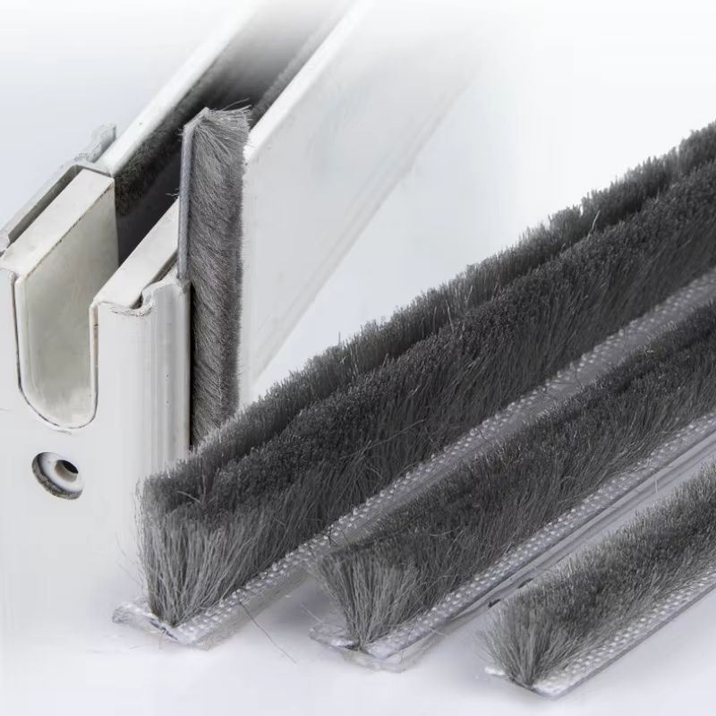 10M Aluminum Sliding Door & Window Brush Seal Strip – 5mm x 8mm Dustproof Draught Excluder Weatherstrip Tape