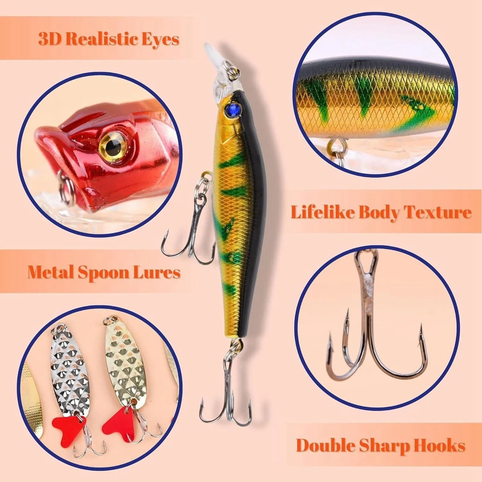 24-Day Fishing Advent Calendar – Christmas Surprise Countdown Set – Professional Fishing Gear Mystery Box