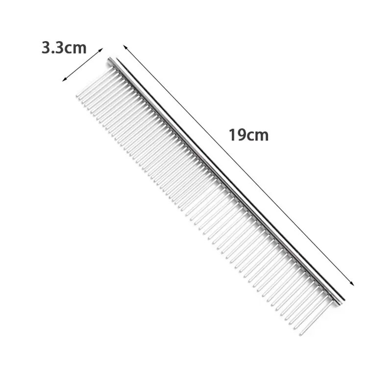 Stainless Steel Pet Grooming Comb: Remove Pet Hair Easily