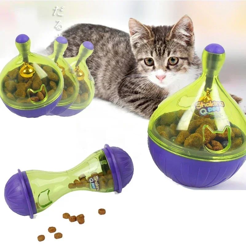 Mouse-Shaped Treat Dispensing Tumbler Toy – Interactive Slow Feeder Ball for Cats Food Leakage Puzzle Feeder