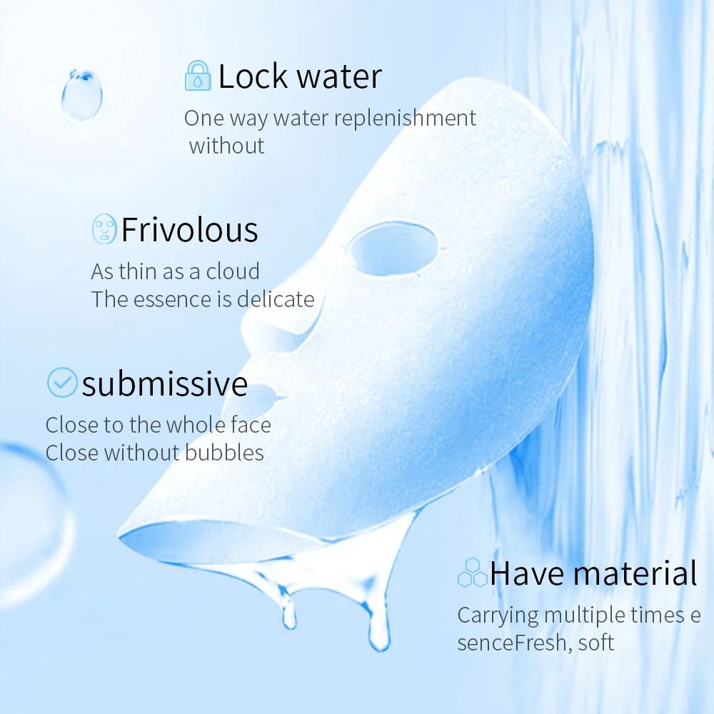 BIOAQUA 20-Pack Centella Collagen Sheet Masks Hydrating & Refreshing Facial Care