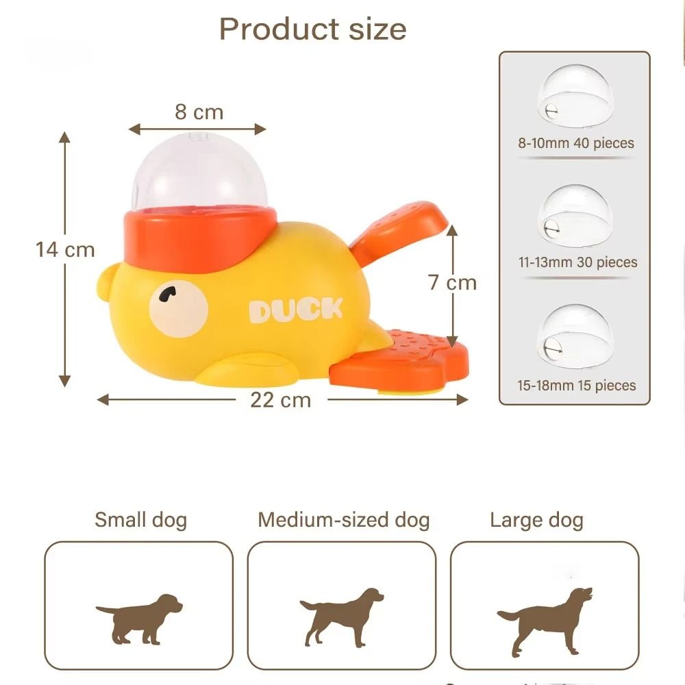 Duck-Shaped Interactive Dog Treat Dispenser – Durable Slow Feeder Puzzle Toy – High-Yield Pet Engagement Hub