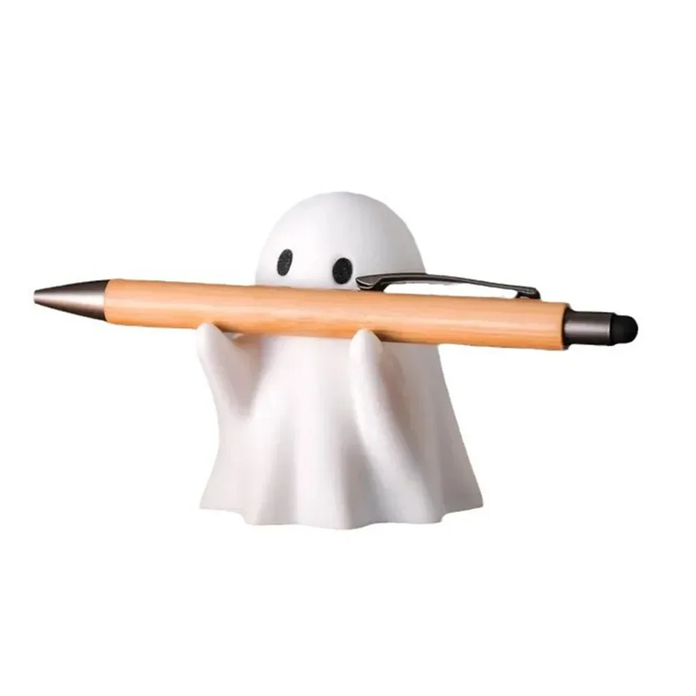 Funny Ghost Pen Holder, Spooky Ghost Figurine Pencil Holder, Desk Organizer Accessory, Unique Gifts for Families