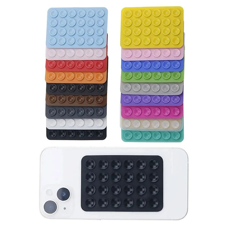 Universal Silicone Suction Pad Phone Holder - Adhesive Suction Cup Pad for Wall & Mirror Mounting