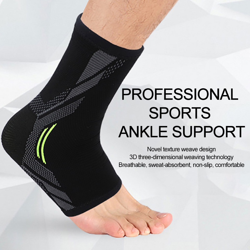 Ankle Compression Sleeves Socks, Sport Knitted Foot Protect Brace for Sprain Relief, Basketball, Football, Tennis