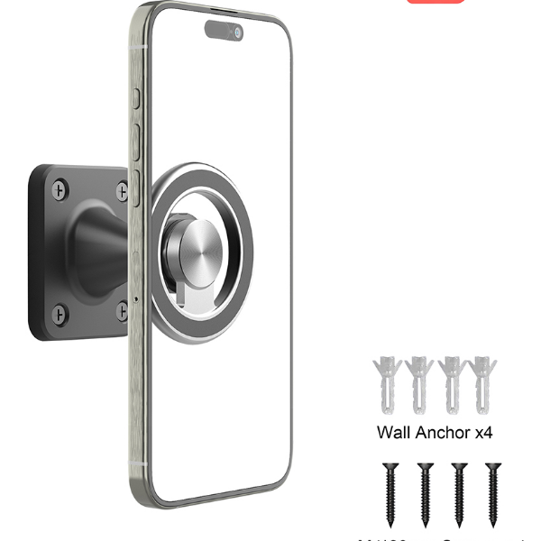 Phone Holder for Truck, Car, Boat, Wall, Desk, Magnetic Wall Mount, Compatible with All Smartphones