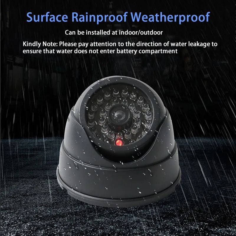 Dummy Dome CCTV Camera with Flashing LED Security Decoy