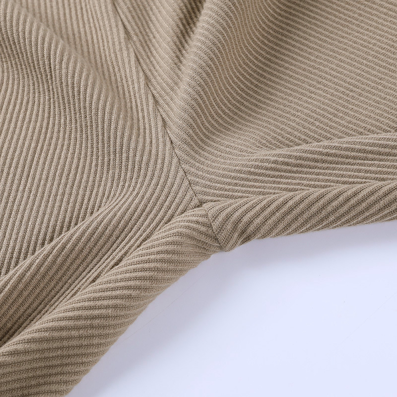 Women's Ribbed Cotton Knit Leggings, Female Stretch Skinny Leggings