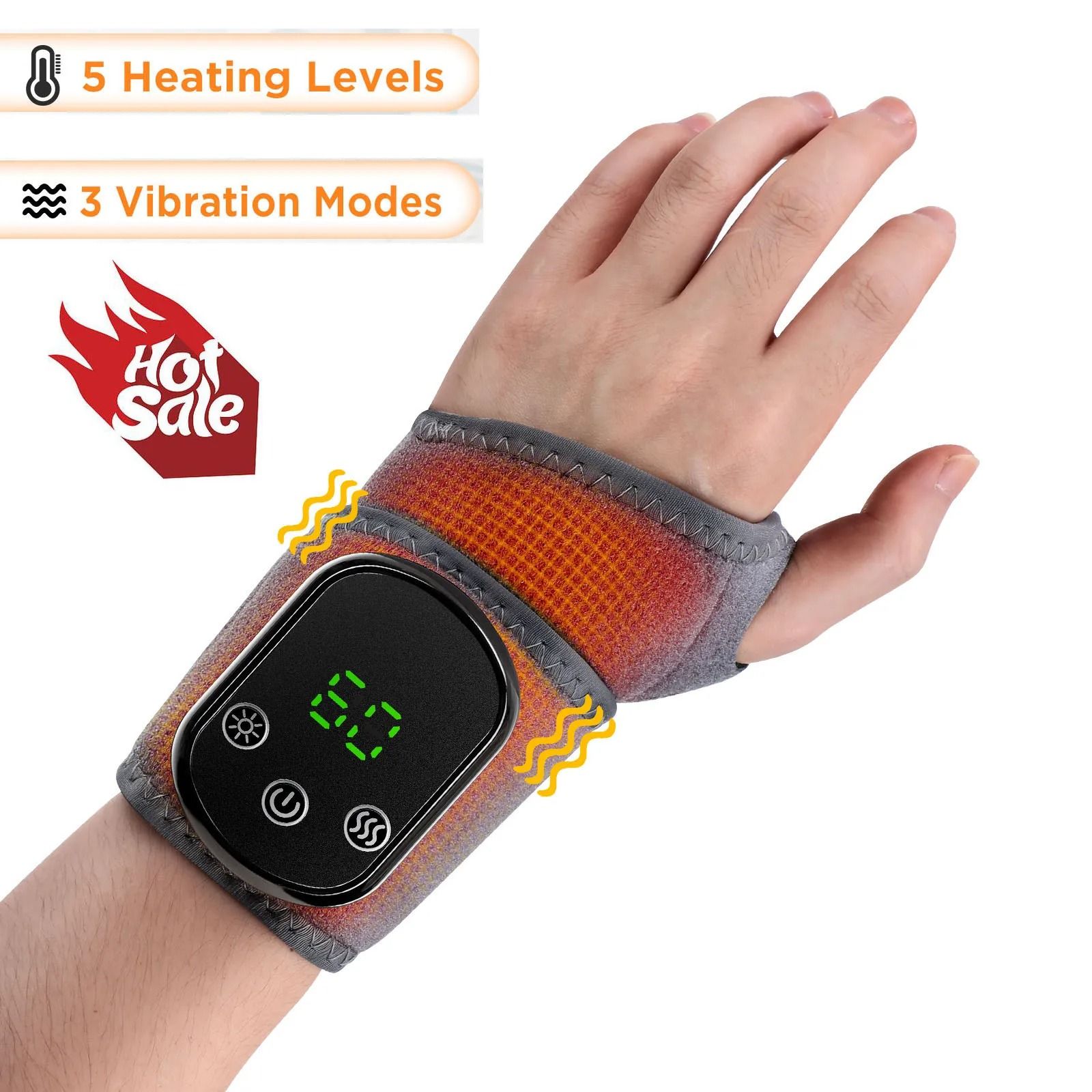 Electric Ankle Brace With Heat Compression And Vibration Massage Therapy
