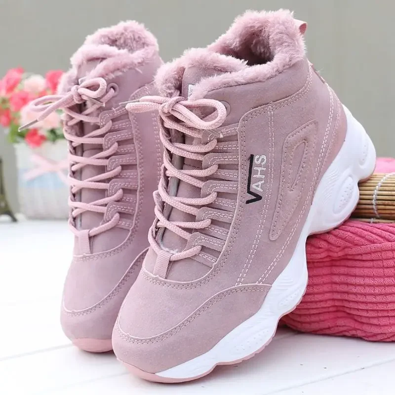 Cotton Shoes Winter New Velvet Sports Shoes, Warm Thick Bottom Casual Shoes, Flat Bottom Versatile Student Shoes
