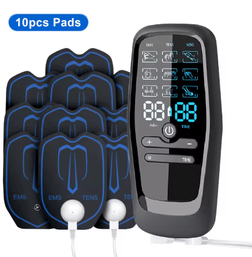 Digital TENS Muscle Stimulator & Electrotherapy Massage Device for Full-Body Relief