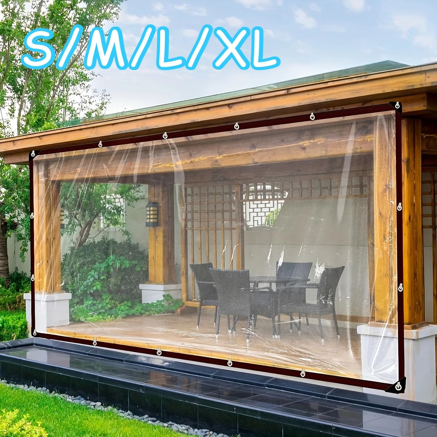 Clear Waterproof Outdoor Tarp with Seal Ring
