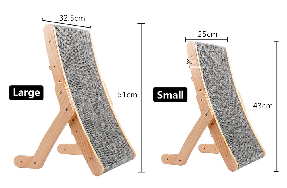 Wooden 3 in 1 Cat Scratcher Bed