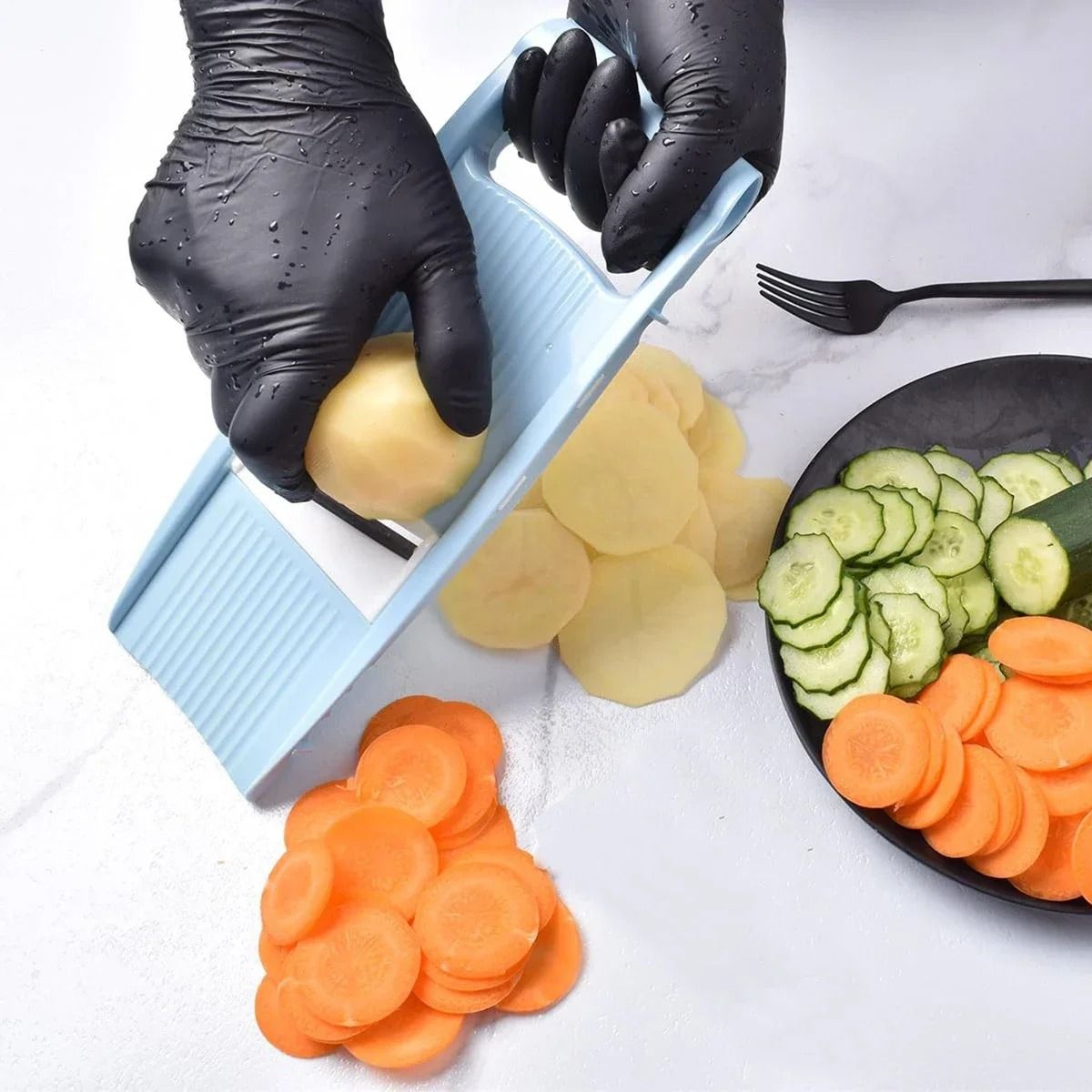 5-in-1 Professional Mandoline Slicer – Multi-Blade Vegetable & Potato Cutter