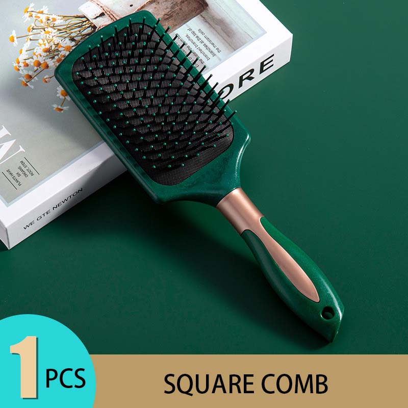 Hair Massage Cushion Comb Brush Detangle, Anti-Static, Scalp Relaxation, and Salon Styling Tool