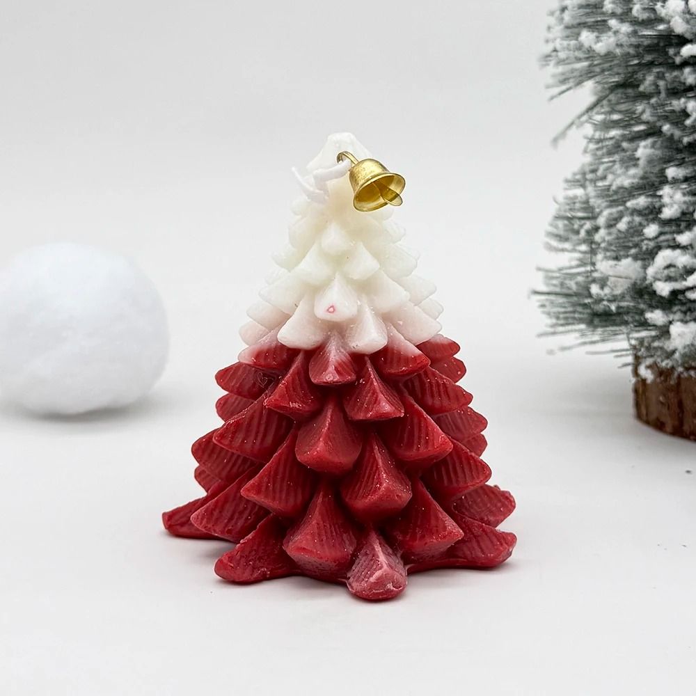 Festive Christmas Tree Shaped Candle Holiday Scented Decorative Candle