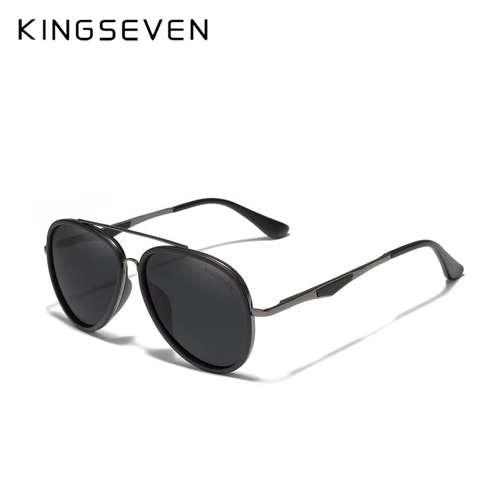 KINGSEVEN 2024 Classic Pilot Polarized Sunglasses – Men's Driving UV Protection Eyewear
