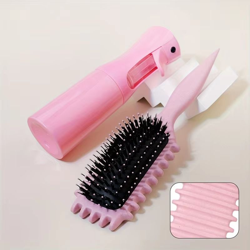 All-in-One Detangling Candy Brush & Continuous Mist Spray Hair Care Kit