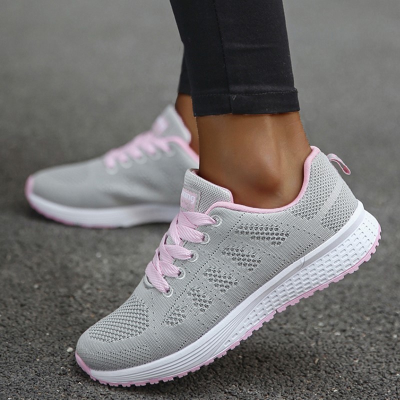 Breathable Women's Sneaker Fashion, Lace Up Vulcanized Shoes, Tenis Feminino Sneakers