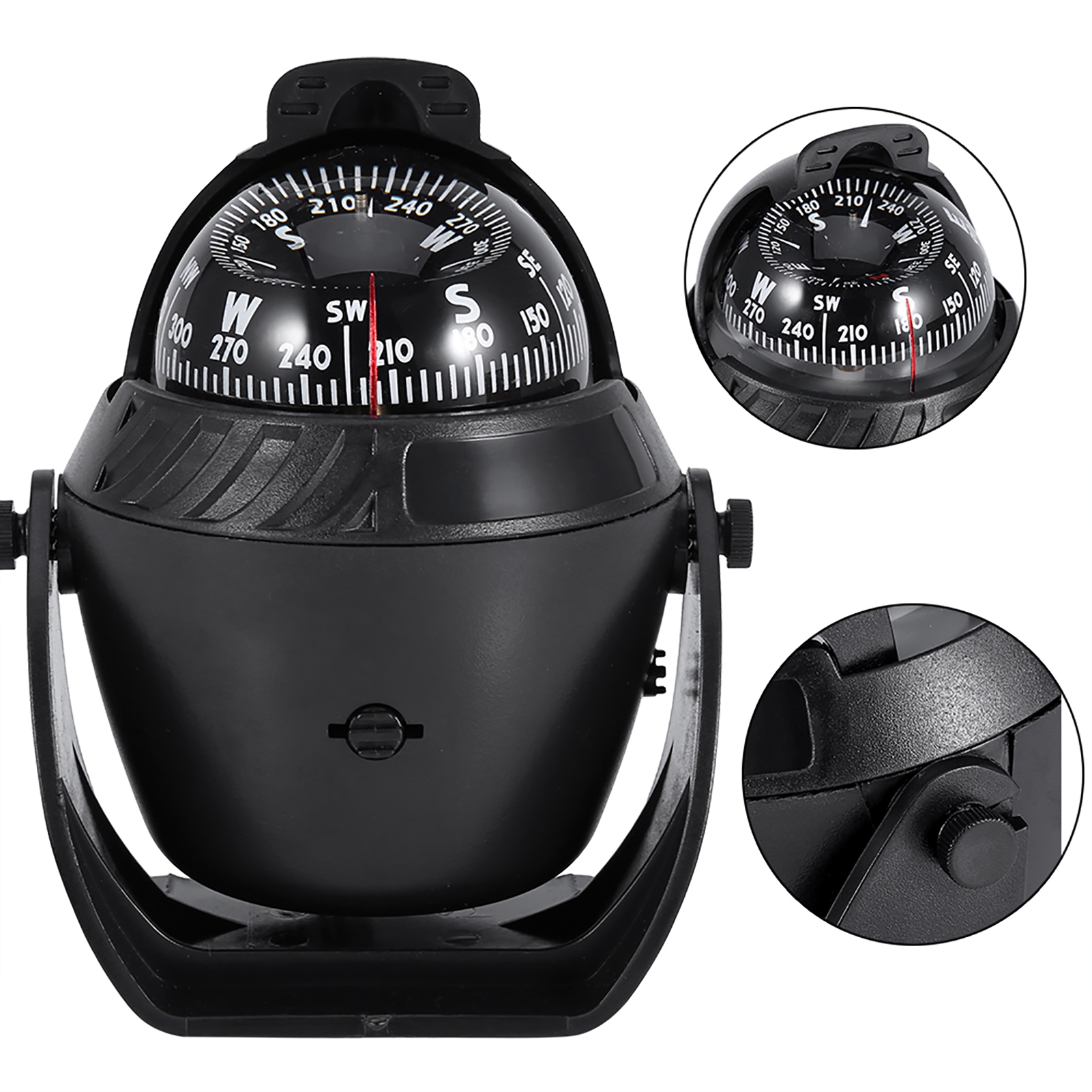 High Precision LED Marine Compass Pivoting Navigation Compass for Boat Car Dashboard